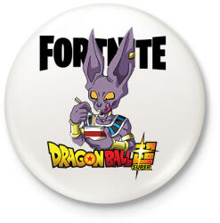 printfashion Beerus - Fortnite - Kitűző, hűtőmágnes - Fehér (8257139)