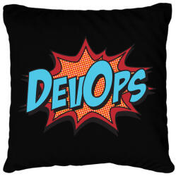 printfashion Devops - Párnahuzat, Díszpárnahuzat - Fekete (3914760)