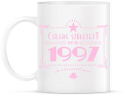 printfashion csillag-1997-pink - Bögre - Fehér (790843)