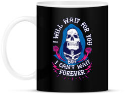 printfashion Csak várj - Bögre - Fekete (806745)