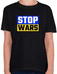 printfashion STOP WARS 2 - Gyerek póló - Fekete (11453184)