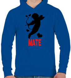 printfashion Mate - Férfi kapucnis pulóver - Királykék (2220319)