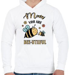printfashion Mom you are bee-utiful - Férfi kapucnis pulóver - Fehér (16822087)