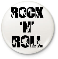 printfashion Rock n Roll - Kitűző, hűtőmágnes - Fehér (12576520)