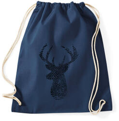 printfashion Szarvas - Sportzsák, Tornazsák - Sötétkék (126040)