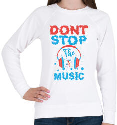 printfashion Zene - don't stop the music - Női pulóver - Fehér (5643520)