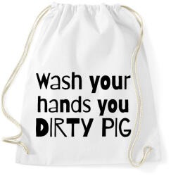 printfashion Wash your hands - Sportzsák, Tornazsák - Fehér (7007544)