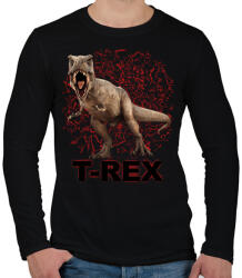 printfashion T-REX - Férfi hosszú ujjú póló - Fekete (12762721)