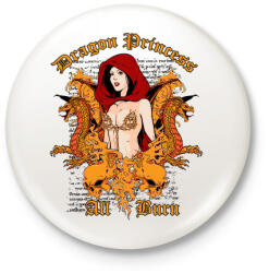 printfashion Sárkány - Kitűző, hűtőmágnes - Fehér (3074390)