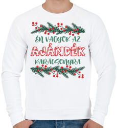 printfashion Én vagyok az ajándék - Férfi pulóver - Fehér (10207089)