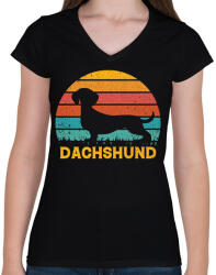 printfashion Tacsi - Női V-nyakú póló - Fekete (13693216)