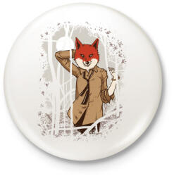 printfashion Csábító róka - Kitűző, hűtőmágnes - Fehér (3073935)