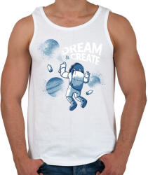 printfashion Űr graffiti - Férfi atléta - Fehér (6253150)