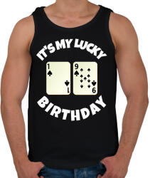 printfashion 19 POKER SZÜLINAP - Férfi atléta - Fekete (9779937)