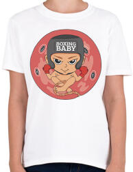 printfashion Bokszoló baba - Gyerek póló - Fehér (11737789)