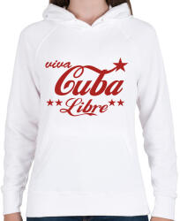 printfashion Cuba libre - Női kapucnis pulóver - Fehér (12584924)