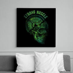 printfashion Strong Muscle - Vászonkép - Fekete (6659424)