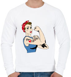 printfashion Anya - Férfi pulóver - Fehér (5158249)