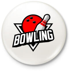 printfashion Bowling - Kitűző, hűtőmágnes - Fehér (16328540)