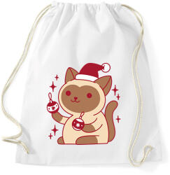 printfashion Karácsonyi cica - Sportzsák, Tornazsák - Fehér (11285283)