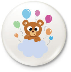 printfashion Maci lufikkal - Kitűző, hűtőmágnes - Fehér (13649605)