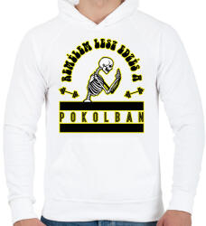 printfashion Remélem lesz edzés - Férfi kapucnis pulóver - Fehér (8951570)