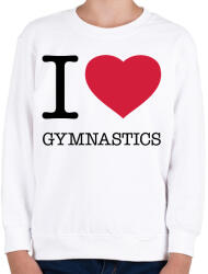 printfashion I love gymnastics - Gyerek pulóver - Fehér (2266985)