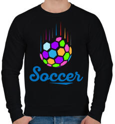 printfashion Soccer - Férfi pulóver - Fekete (1263809)