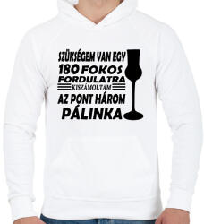 printfashion 180 fok = 3 feles - Férfi kapucnis pulóver - Fehér (4840416)