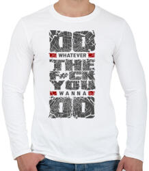 printfashion Csináld amit szeretnél - Férfi hosszú ujjú póló - Fehér (43777)