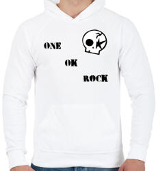 printfashion One Ok Rock - Férfi kapucnis pulóver - Fehér (814782)