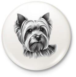 printfashion Yorkshire terrier kutya - Kitűző, hűtőmágnes - Fehér (13385958)