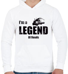 printfashion im a legend of roads - Férfi kapucnis pulóver - Fehér (1777219)