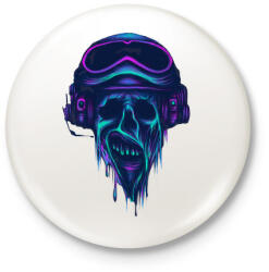 printfashion Pilóta zombi - Kitűző, hűtőmágnes - Fehér (3073555)