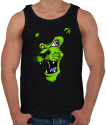 printfashion Oroszlánmosoly - Férfi atléta - Fekete (92020)