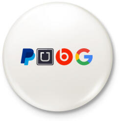 printfashion PUBG logo paródia - Kitűző, hűtőmágnes - Fehér (3078396)