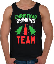 printfashion Karácsonyi ivászat - Férfi atléta - Fekete (1090279)