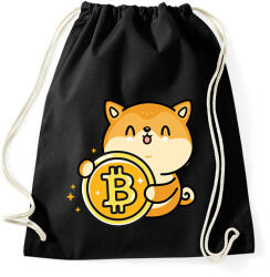 printfashion BITCOIN 4EVER 16 - Sportzsák, Tornazsák - Fekete (6009310)