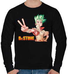 printfashion Dr. Stone - Férfi pulóver - Fekete (14862685)