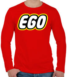 printfashion Ego - Férfi hosszú ujjú póló - Piros (3996848)