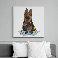 printfashion Németjuhász - Vászonkép - Fehér (6621400)