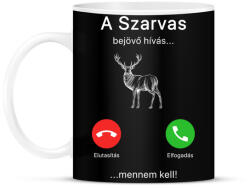 printfashion A szarvas hív - Bögre - Fekete (5347198)