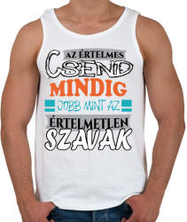 printfashion Értelmes csend - Férfi atléta - Fehér (5978383)