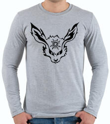 printfashion Kurama fekete - Férfi hosszú ujjú póló - Sport szürke (5672794)