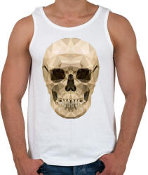 printfashion Halálfejes póló - Férfi atléta - Fehér (1013588)