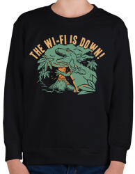 printfashion Nincs wifi - Gyerek pulóver - Fekete (1459094)