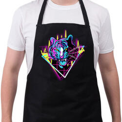 printfashion Neon tigris - Kötény - Fekete (5188668)