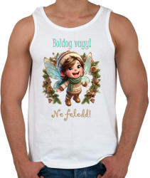 printfashion Boldog vagy - Férfi atléta - Fehér (15336807)