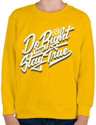 printfashion Jóság és hűség - Gyerek pulóver - Sárga (173601)