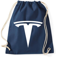 printfashion TESLA logo fehér - Sportzsák, Tornazsák - Sötétkék (5363242)